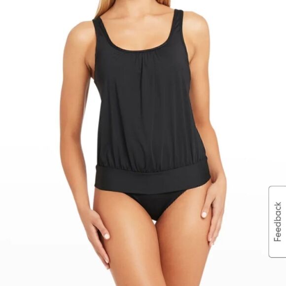 Sea Level black tankini singlett top. Blouson multi fit size 4.… - Picture 1 of 5